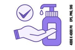 Colored Disinfection Icon Product Image 1