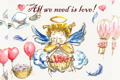 Love clipart, cupid clipart, angel clipart, heart clipart Product Image 2