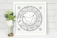 Capricorn shadow box svg | Zodiac capricorn sign svg Product Image 1