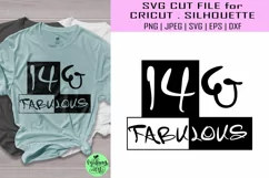 14 and fabulous svg, 14th birthday svg, birthday svg Product Image 1