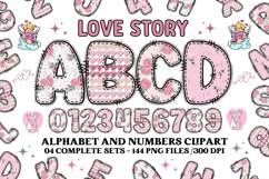Love Story Floral Alphabet &amp; Seamless Patterns PNG Product Image 2