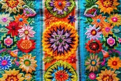 Vibrant Traditional Embroidery Background Wallpaper Product Image 1