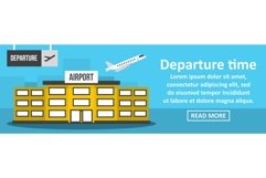 Airport departure time banner horizontal concept Product Image 1