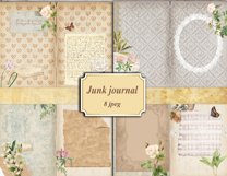 Vintage Junk journal printable Journal Pages,Scrapbook paper Product Image 2