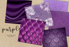 Valentines Purple Digital Paper Product Image 1
