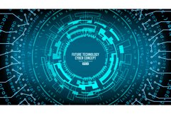 Abstract Futuristic Technological Background Vector. Hi Product Image 1