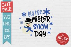 Little Mister Snow Day | Kids Winter T-shirt SVG Product Image 1