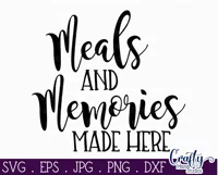 Meals And Memories | Kitchen Farmhouse Home Sign Svg Product Image 2
