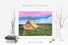 Watercolor Mountains Clipart, Landscape.Perfect for Wall art Product Image 1