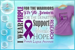I WEAR PURPLE Lupus Awareness SVG DXF EPS PNG PDF file Product Image 1