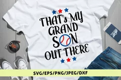 That's My Grand Son Out There - Baseball SVG EPS DXF PNG Product Image 1