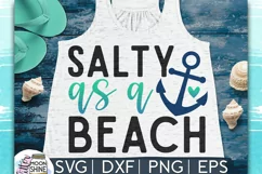 Salty As A Beach SVG DXF PNG EPS Cutting Files Product Image 1