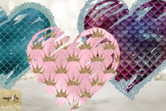 Glitter hearts Sublimation background bundle. Product Image 2