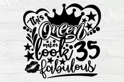 Birthday Queen SVG, 16th to 35th Birthday Girl Svg, Shirts Product Image 3