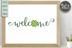 St. Pattys Day Welcome Sign SVG - SVG, PNG, EPS, DXF Product Image 1