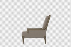 Isometric Arm Chair 3D isolated render Product Image 1