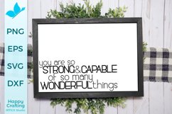 You Are Strong - Positive Quotes SVG Product Image 1