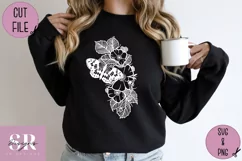 Floral Butterfly t-shirt design| Vinyl butterfly SVG Product Image 7