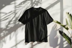 Black T-shirt Mockup Flat Lay Product Image 1