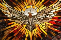 Holy Spirit Stained Glass Background Wallpaper Product Image 1