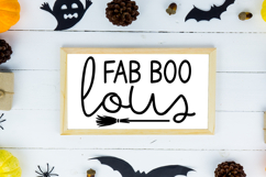 Fab Boo Lous Sign SVG, Farmhouse Halloween Sign Product Image 2