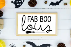 Fab Boo Lous Sign SVG, Farmhouse Halloween Sign Product Image 2