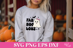 Fab boo lous Cute Halloween Ghost SVG Product Image 5