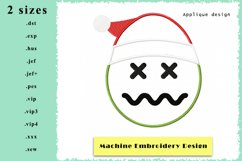 Applique Emoticon Machine Embroidery Design 2 Sizes Product Image 1