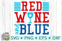 Red Wine And Blue SVG DXF PNG EPS Cutting Files Product Image 2