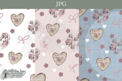 Vintage Valentine Heart Seamless Pattern | Valentines Day Product Image 1