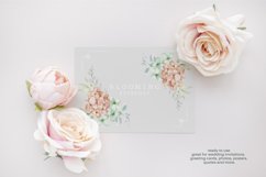 Spring Blossom Watercolor Peachy and Mint Flower Clipart Product Image 4