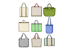 fabric grocery bag set cartoon Product Image 1