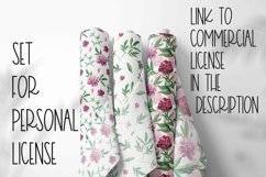 Peonies digital paper. Botanical flower paper pattern Product Image 6