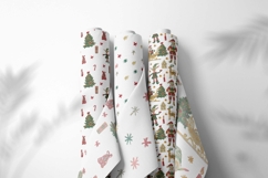 Wax Crayons Santa’s Delivery Seeamless Patterns Product Image 8