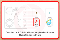 Laser cut SVG Buddha incense holder design template Product Image 6