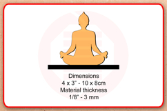 Laser cut SVG Buddha incense holder design template Product Image 2