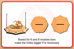 Laser cut SVG Buddha incense holder design template Product Image 3
