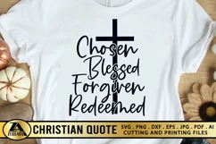 Christian SVG PNG EPS DXF Chosen SVG Blessed SVG Cut Files Product Image 1
