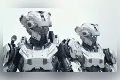 Trio of Steel Warriors Robot Military at the Ready 65 Product Image 2