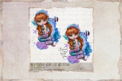 Michi Mermaid Clip Art Design, original art Product Image 1