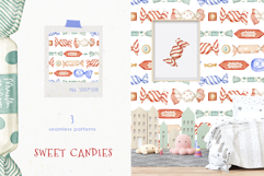 Watercolor hand drawn sweet candies in different wrappers Product Image 2