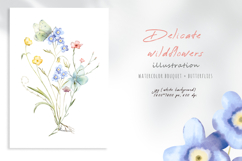 Watercolor simple elegant wildflowers in pastel colors Product Image 2