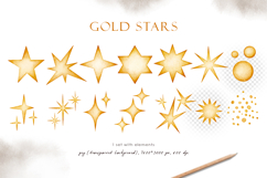 Shiny Christmas decoration gold stars, dots, glitter Product Image 2
