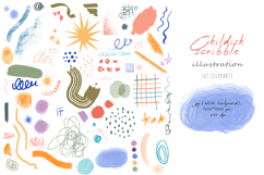 Childish scribble - abstract textures of crayons, bold lines Product Image 2