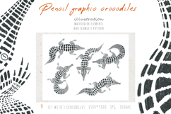 pencil graphic crocodiles Product Image 1