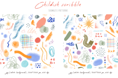 Childish scribble - abstract textures of crayons, bold lines Product Image 3