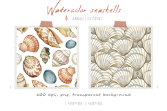 Watercolor hand drawn realistic seashells Product Image 4