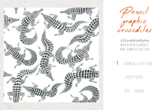 pencil graphic crocodiles Product Image 3
