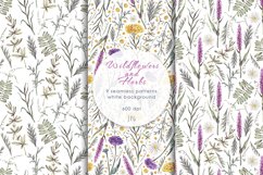 Wildflowers and herbs hand drawn collection. Floral elements Product Image 3