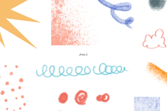 Childish scribble - abstract textures of crayons, bold lines Product Image 4